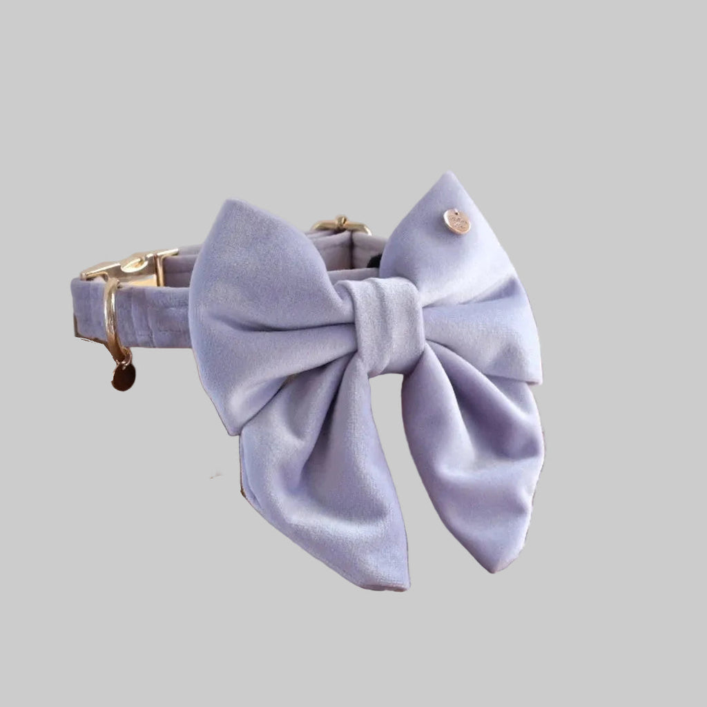 Velvet Bow Collar Set