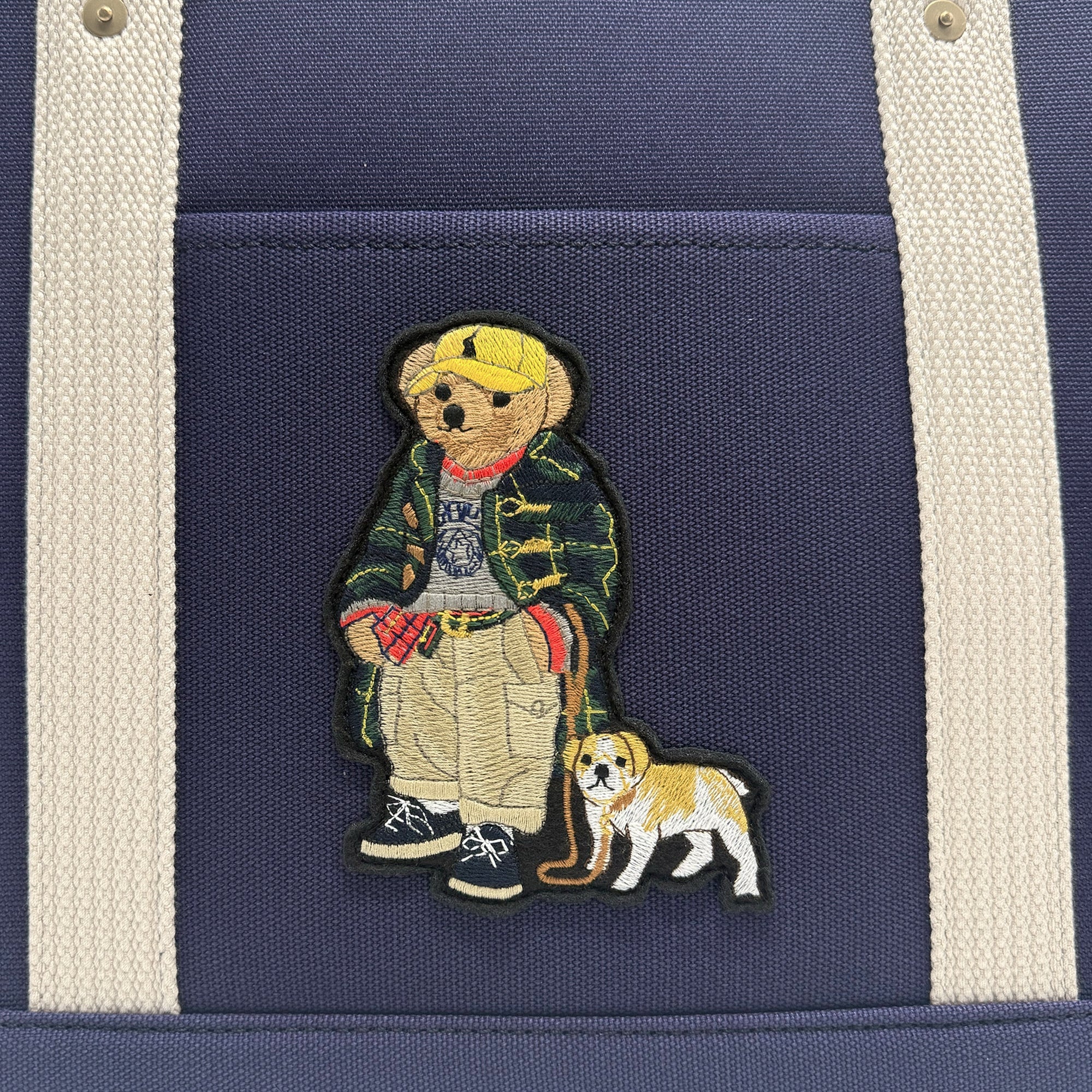 Dog Polo Bear Cotton Canvas Tote