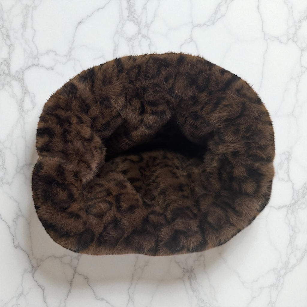 Luxury Leopard Velvet Dog Carrier