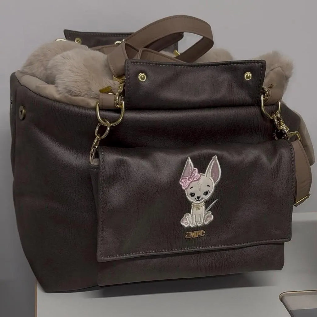 Luxury Sherpa & Eco-Fur Dog Carrier