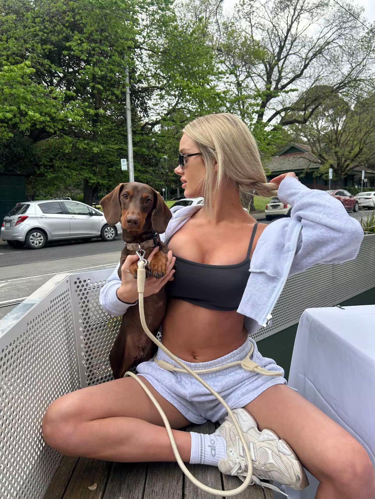 Oat Beige Softnest No-Pull Harness & Leash Set