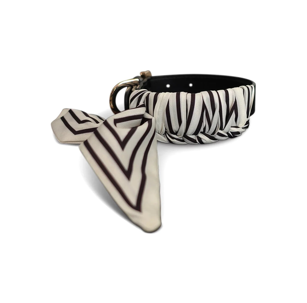 Dog Collar Twilly Stripes - Offwhite