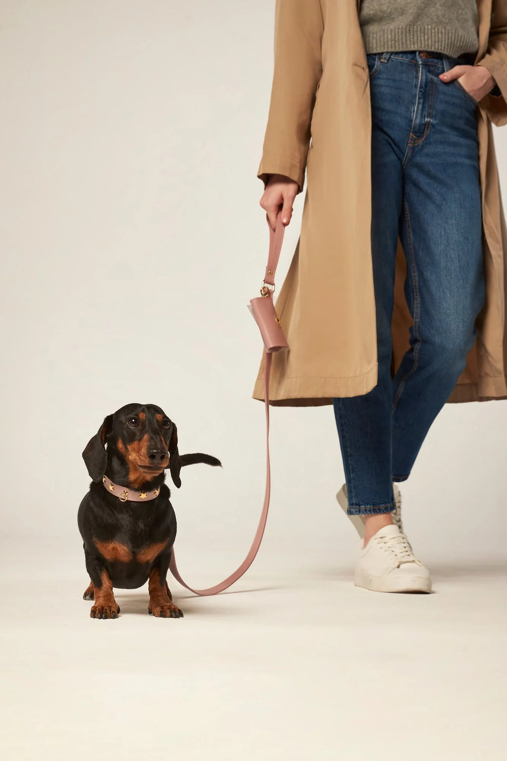 Pink Leather Nara Dog Collar