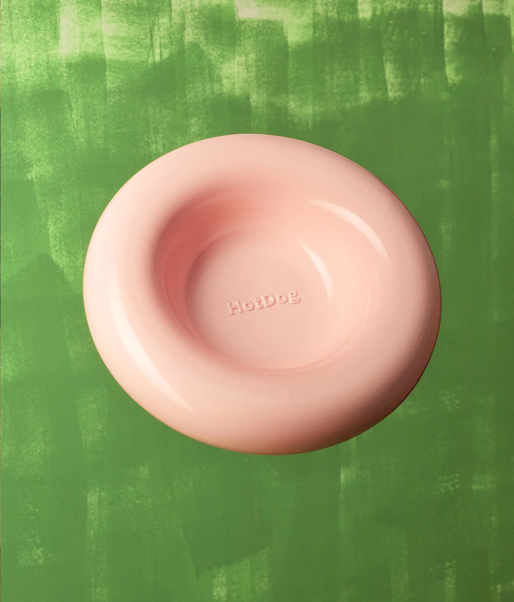 Pink ceramic bowl