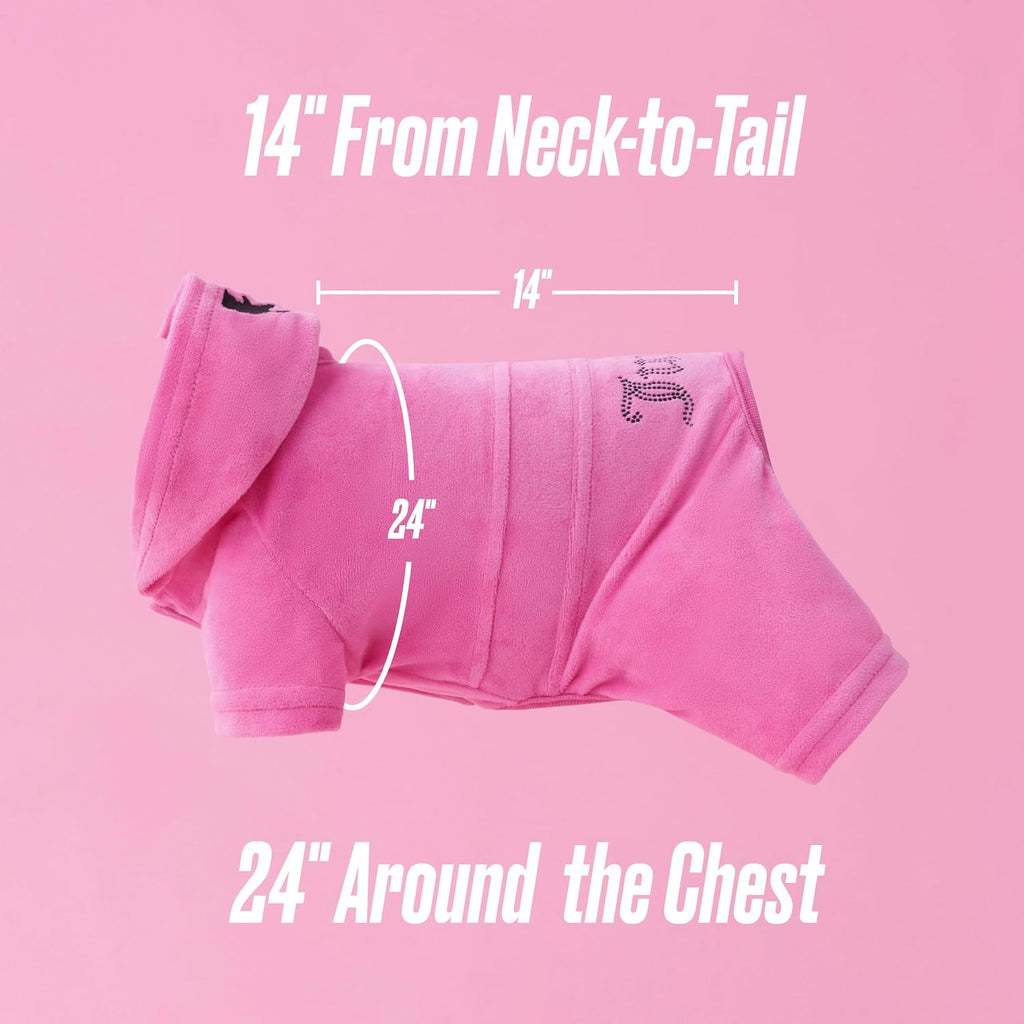 Juicy Couture - Hooded Pet Juicy Bling Velour Tracksuit
