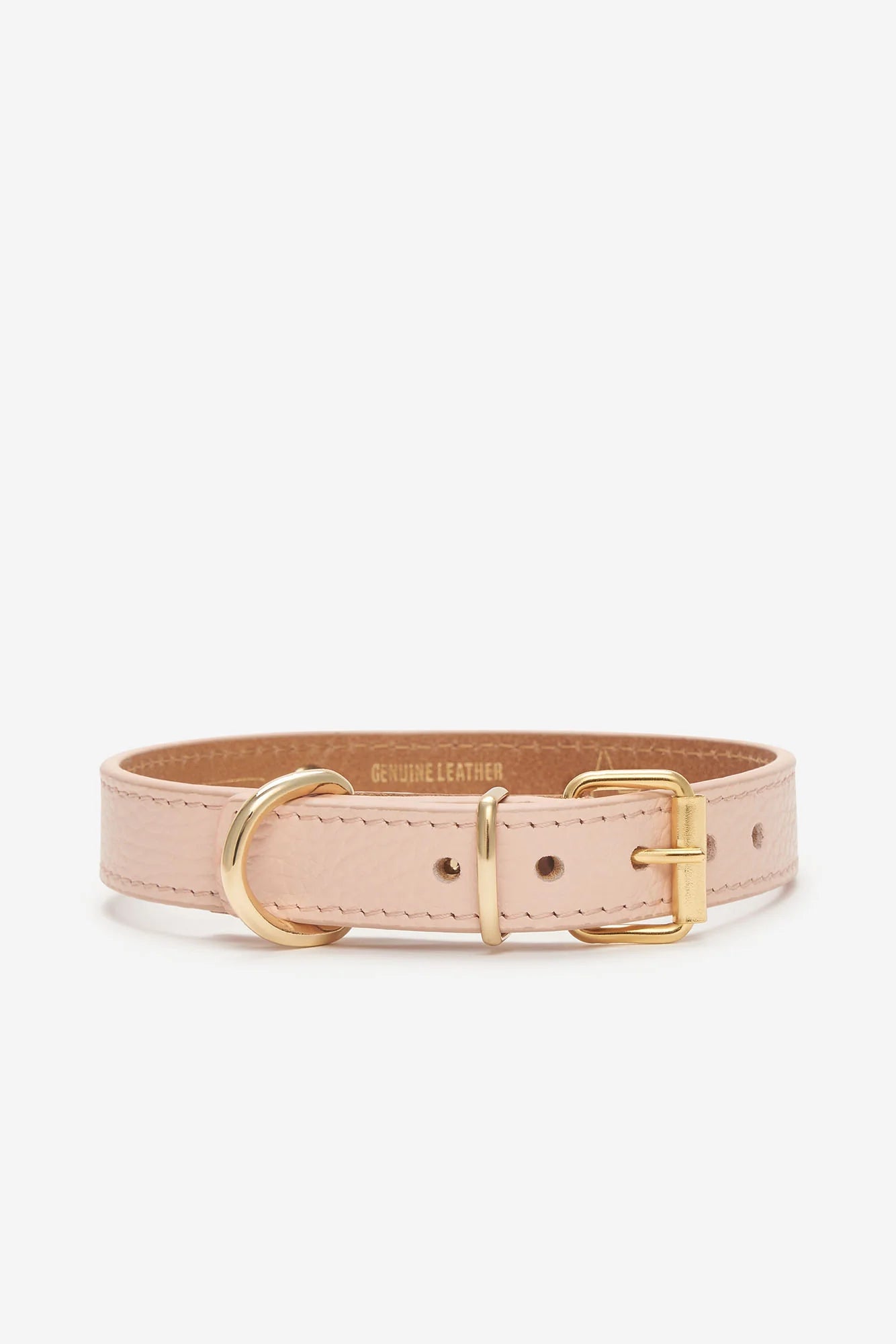 Peach Leather Juno Dog Collar