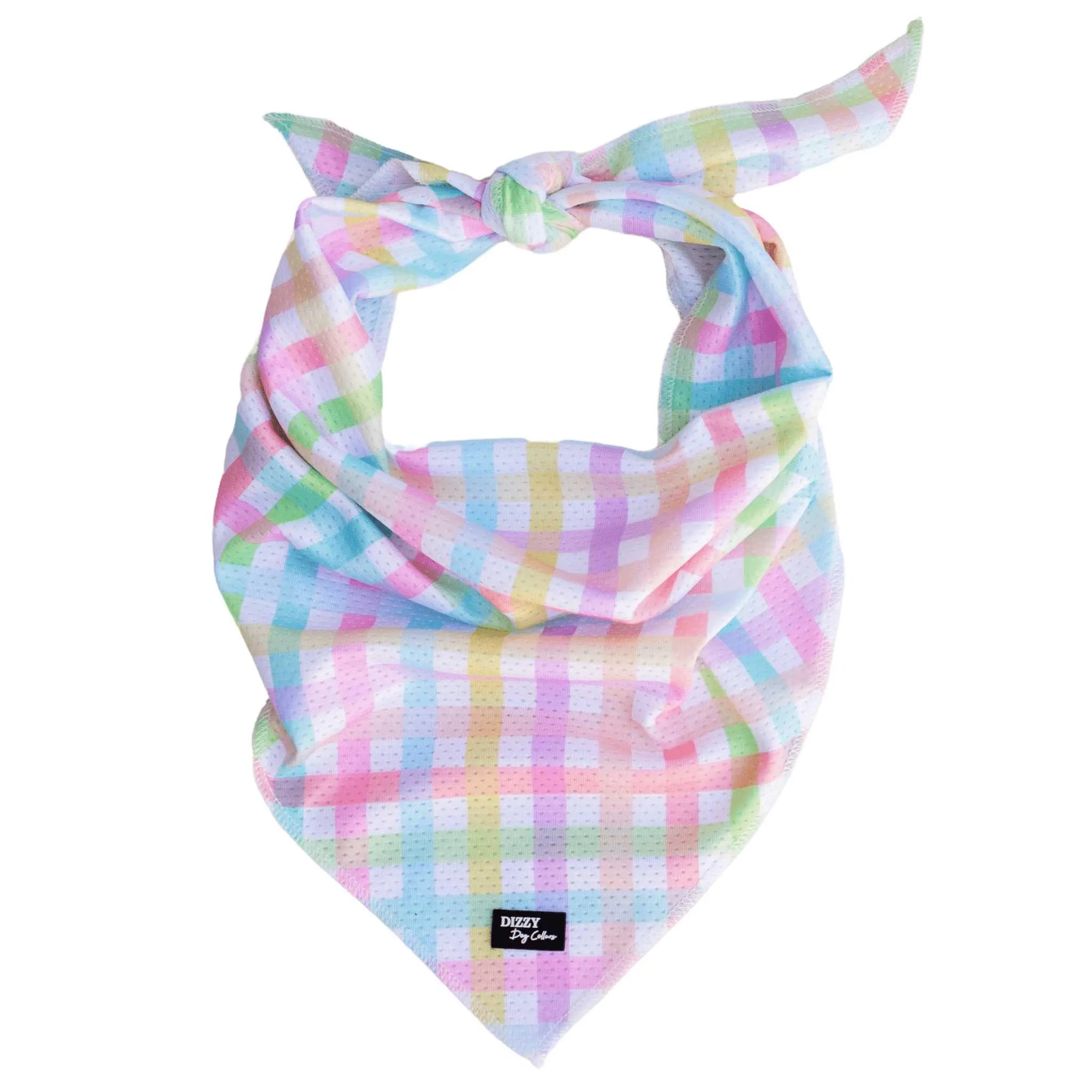 Sherbet Gingham Tie Up Bandana 