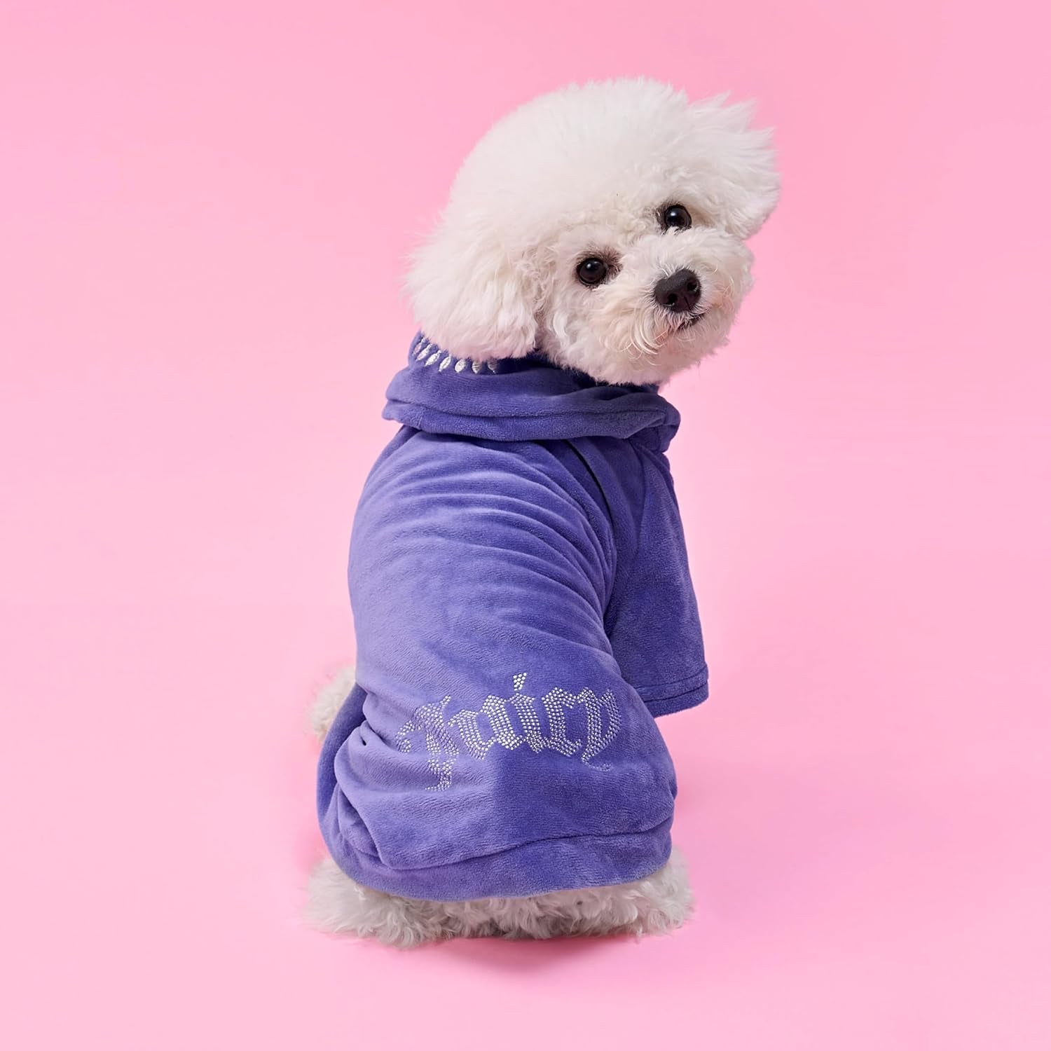 Juicy Couture – Hooded Pet Juicy Bling Velour Tracksuit 