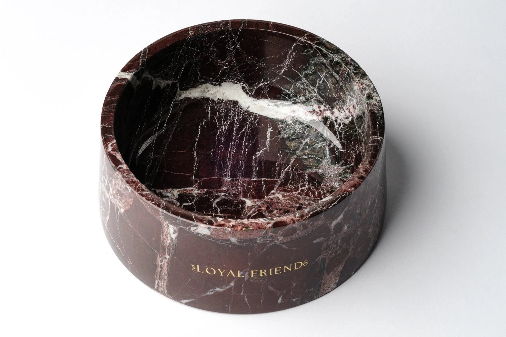 Rosso Imperiale Marble Pet Bowl: Luxury Dog Bowl