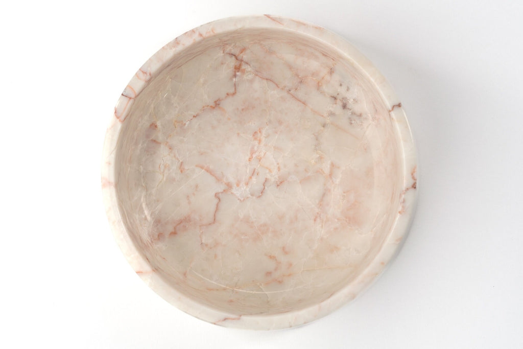 Crema Di Rose Marble Pet Bowl: Luxury Dog Bowl