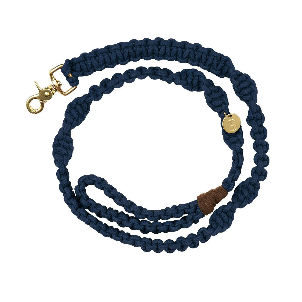 Macramé Originals Dog Lead - Indigo