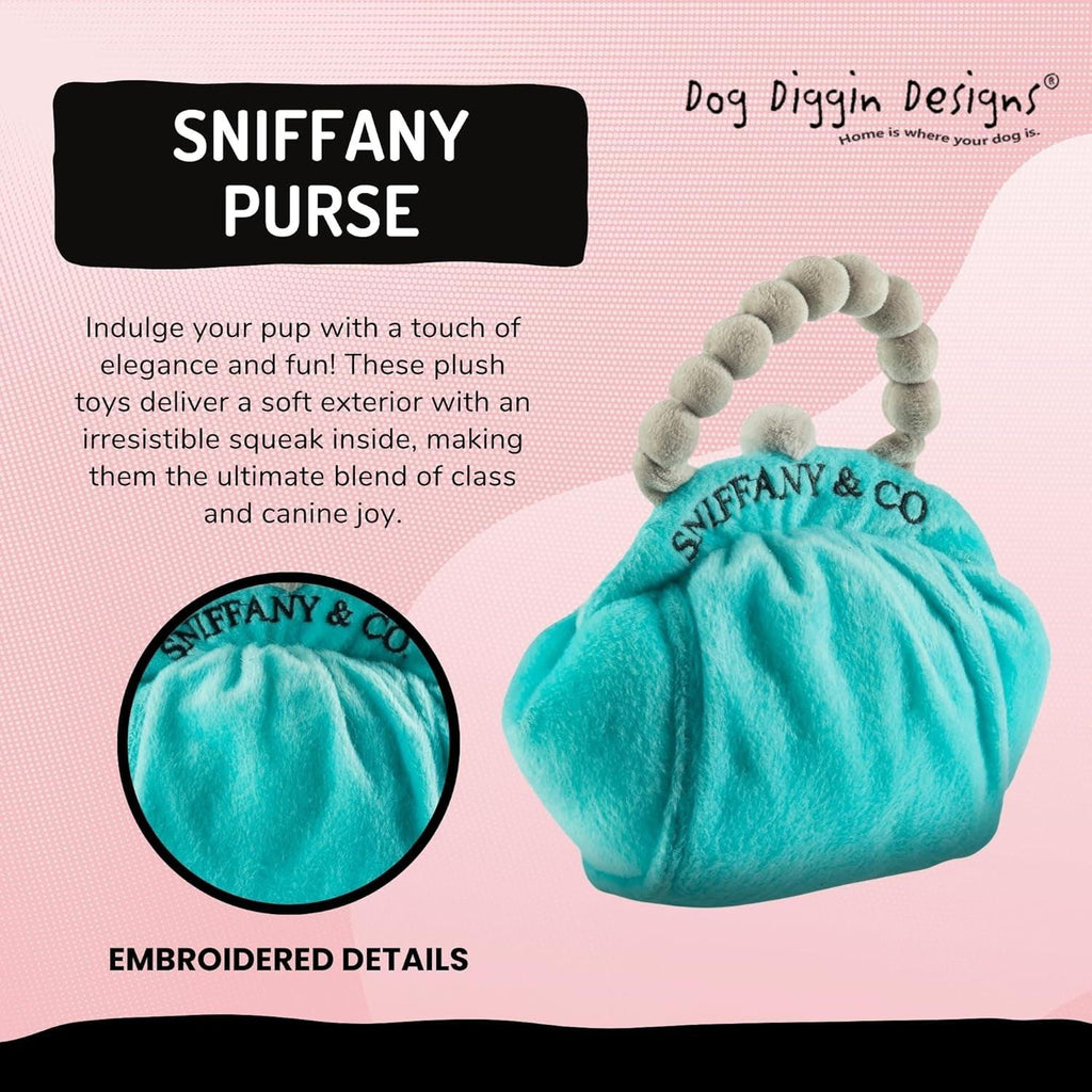 Runway Pup Collection | Unique Squeaky Parody Plush Dog Toys – Handbag 2