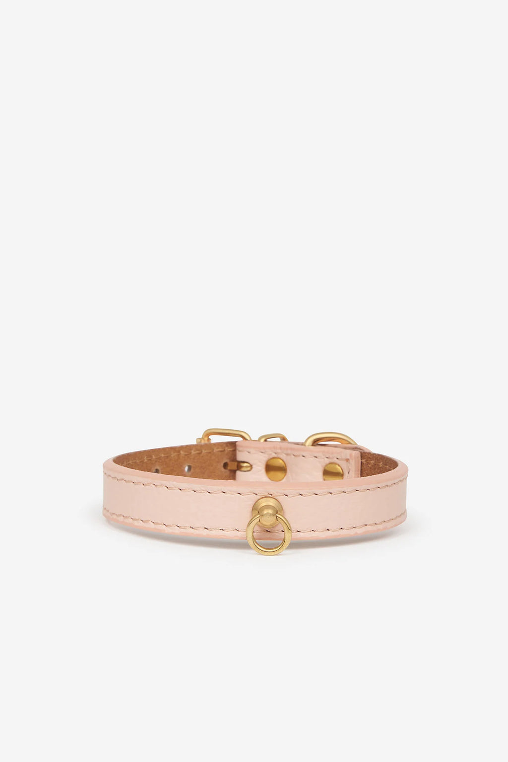 Peach Leather Juno Toy Dog Collar