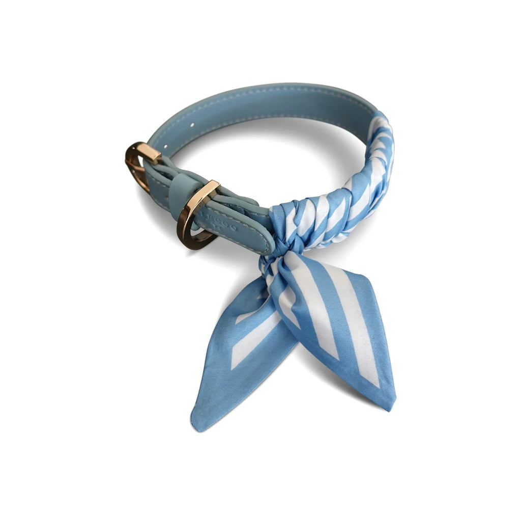 Dog Collar Twilly Stripes - Babyblue