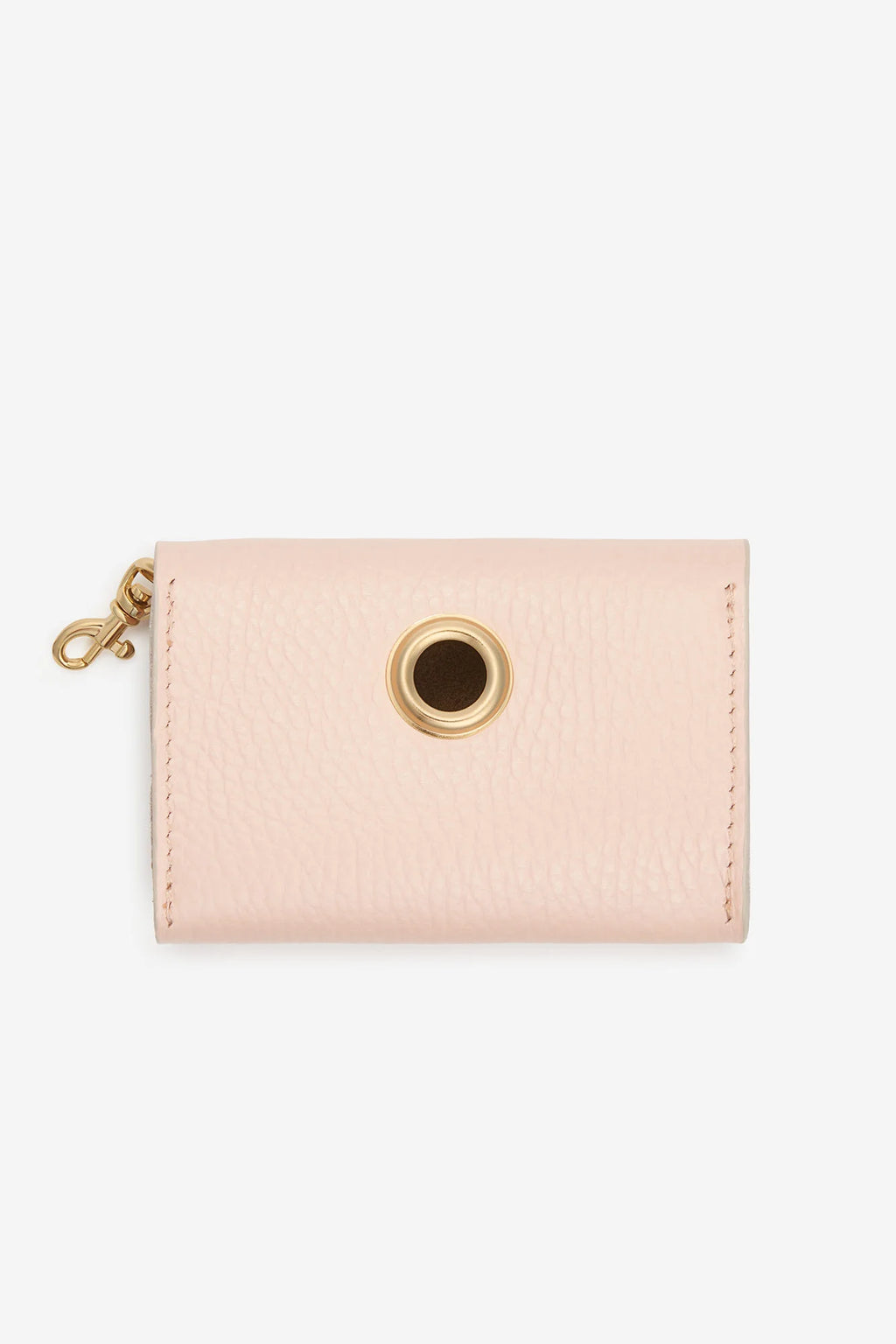 Peach Leather Juno Poop Bag Holder