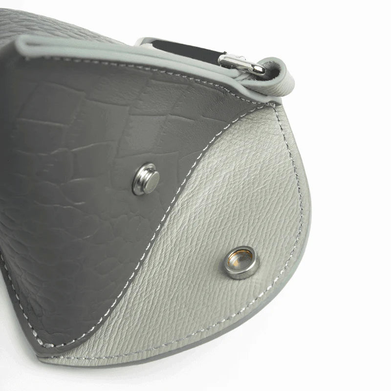 Moonstone Leather Poop Bag (Croc Side)