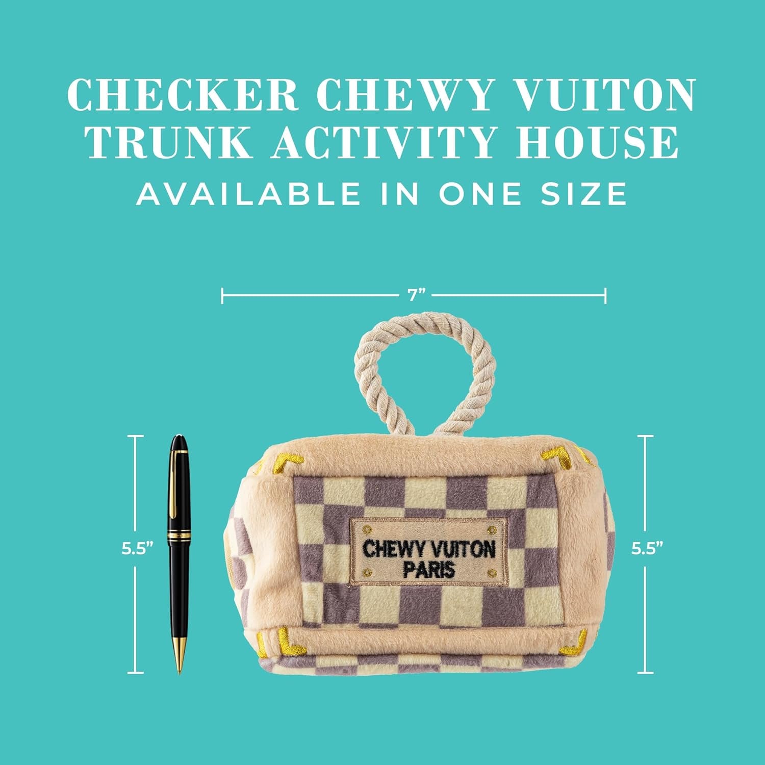 Chewy Vuiton Trunk - Brown Check