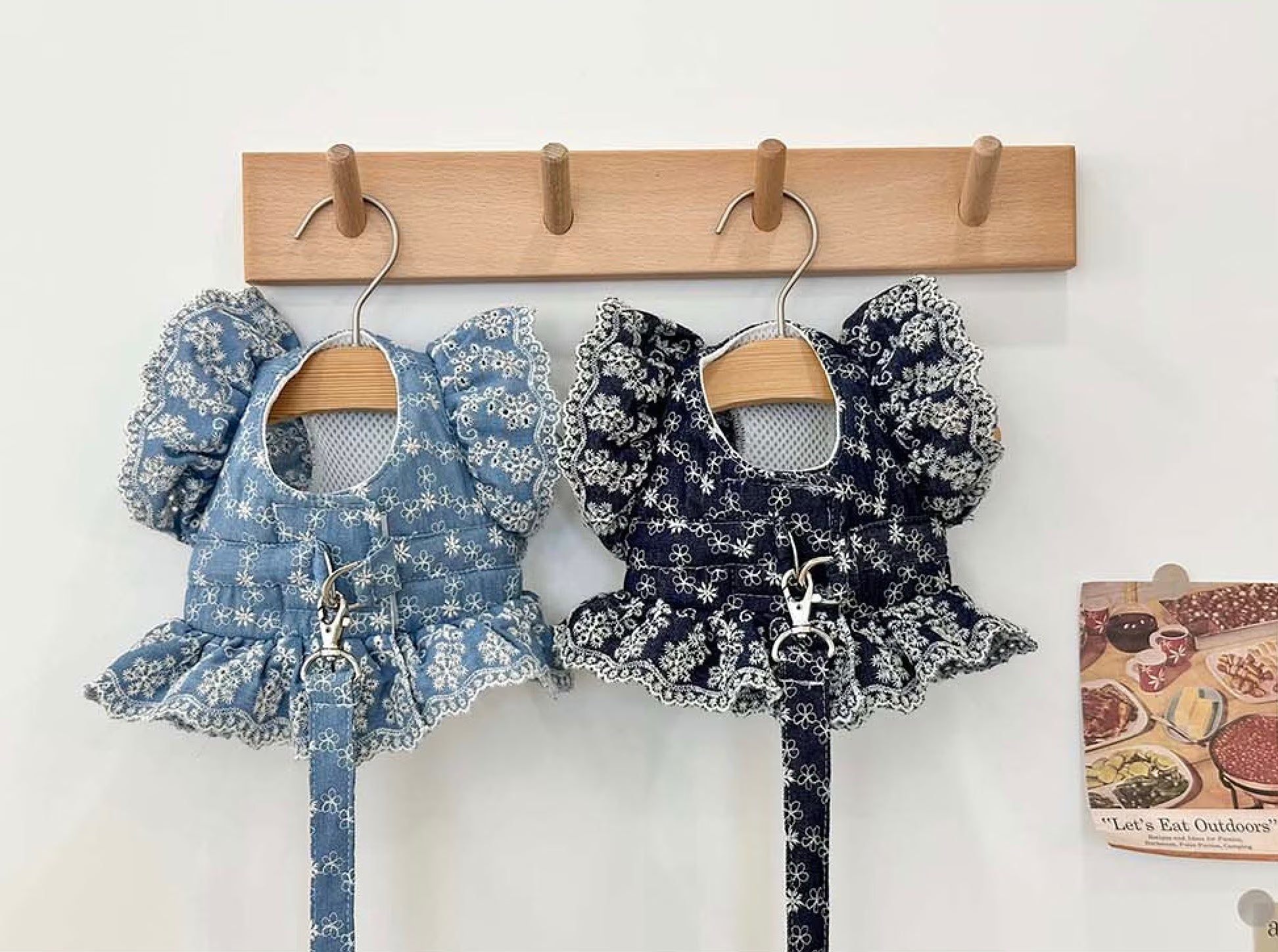 Denim Harness Dress & Leash Set