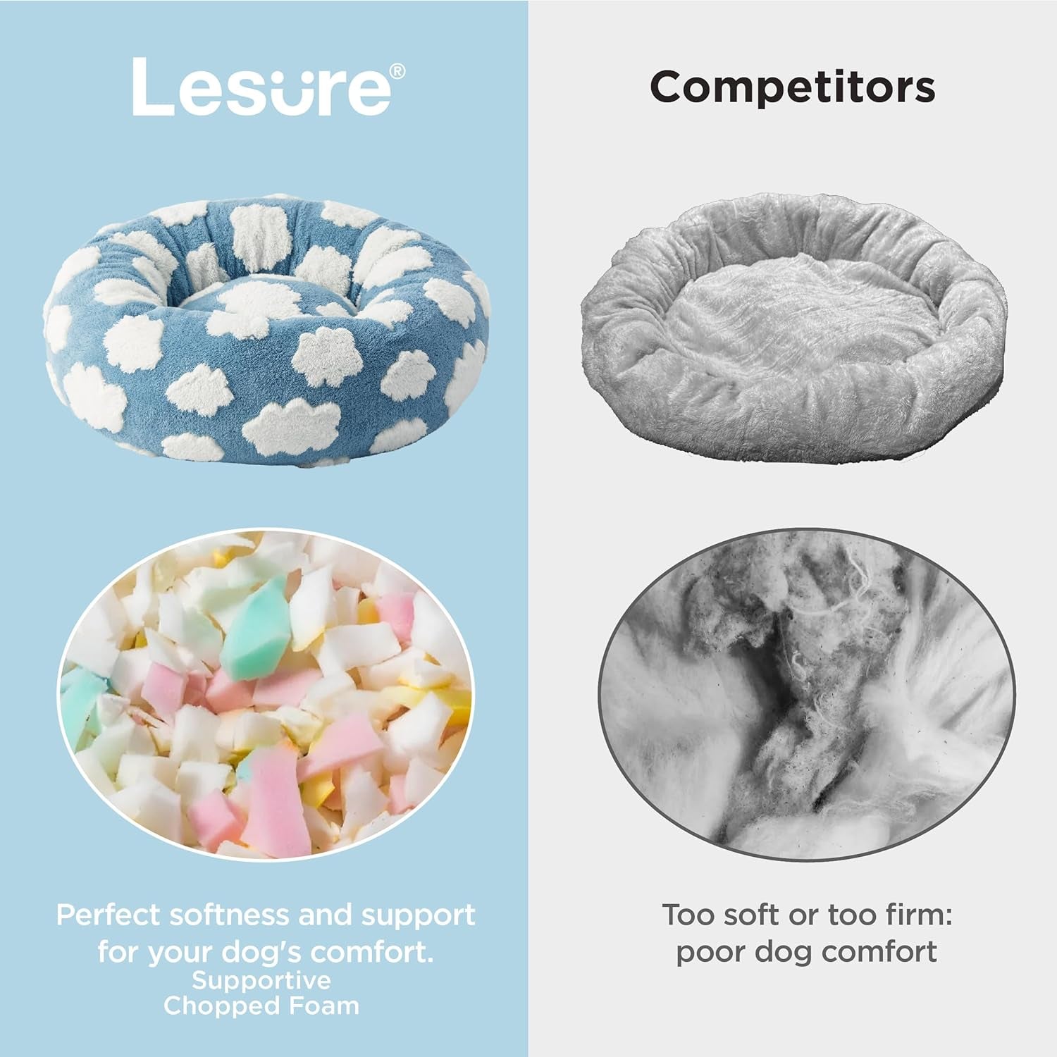 Lesure Shown on TV Donut Medium Dog Bed - round Cat Beds Indoor Present for Calming Pets with Washable Cover, Home Decor Cute Modern Beds with Jacquard Shaggy Plush & anti Slip Bottom, 30 Inch, Green