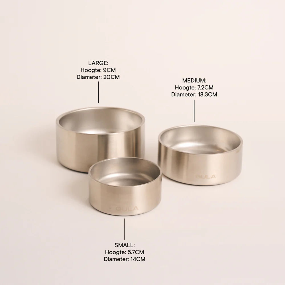 Dog Bowl - Silver Stainless Steel