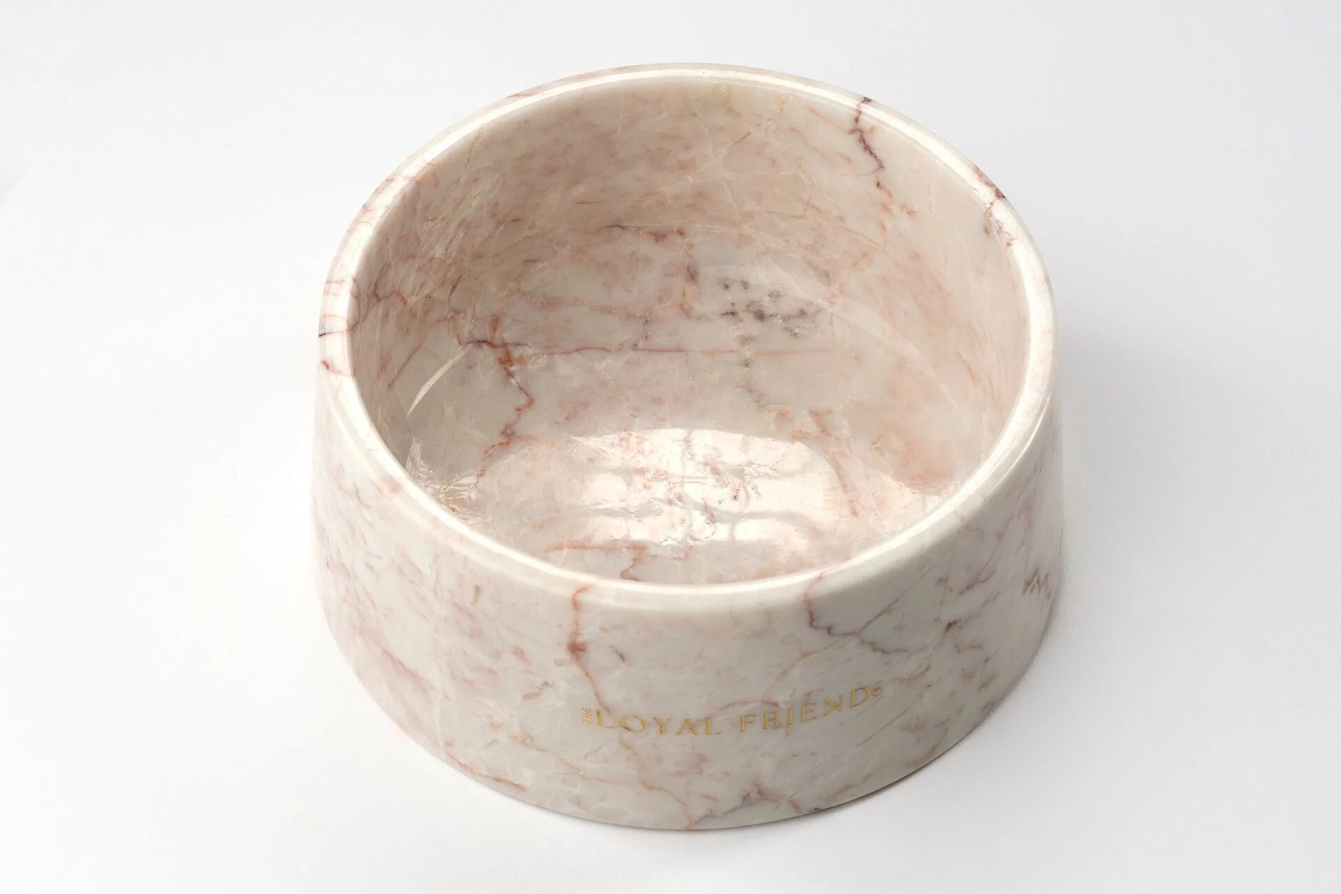 Crema Di Rose Marble Pet Bowl: Luxury Dog Bowl