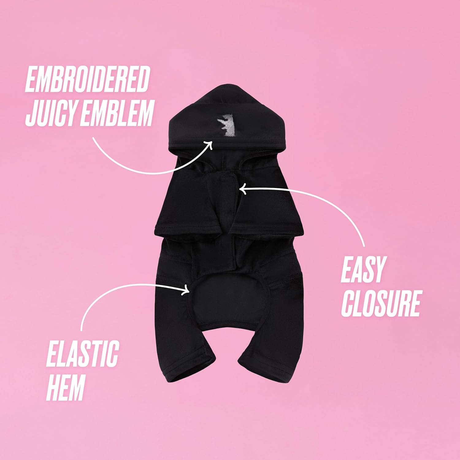 Juicy Couture – Hooded Pet Juicy Bling Velour Tracksuit 
