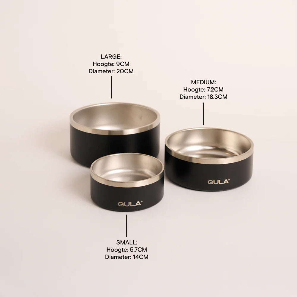 Dog Bowl - Black Stainless Steel