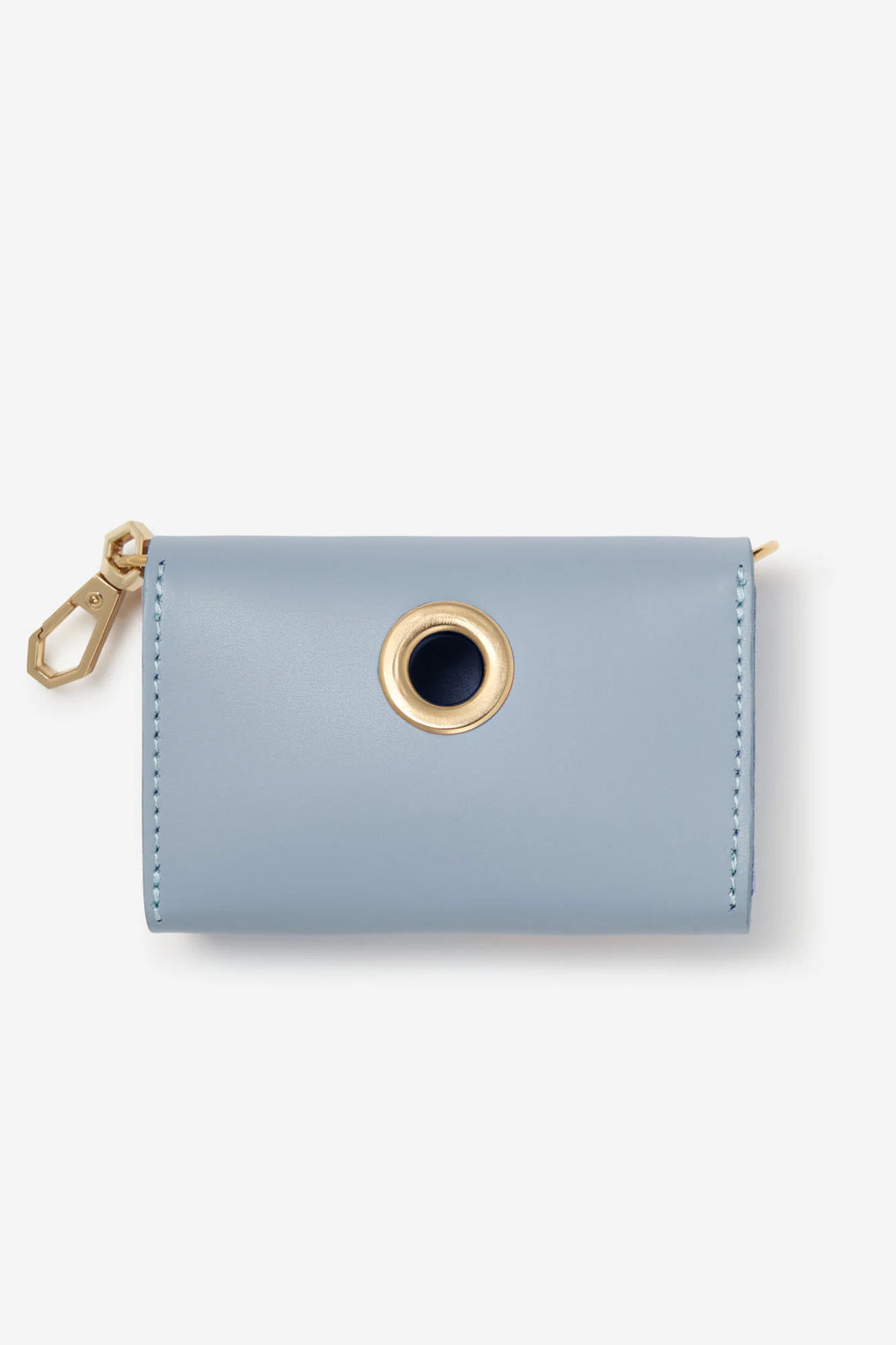 Sky Blue Leather Nara Poop Bag Holder