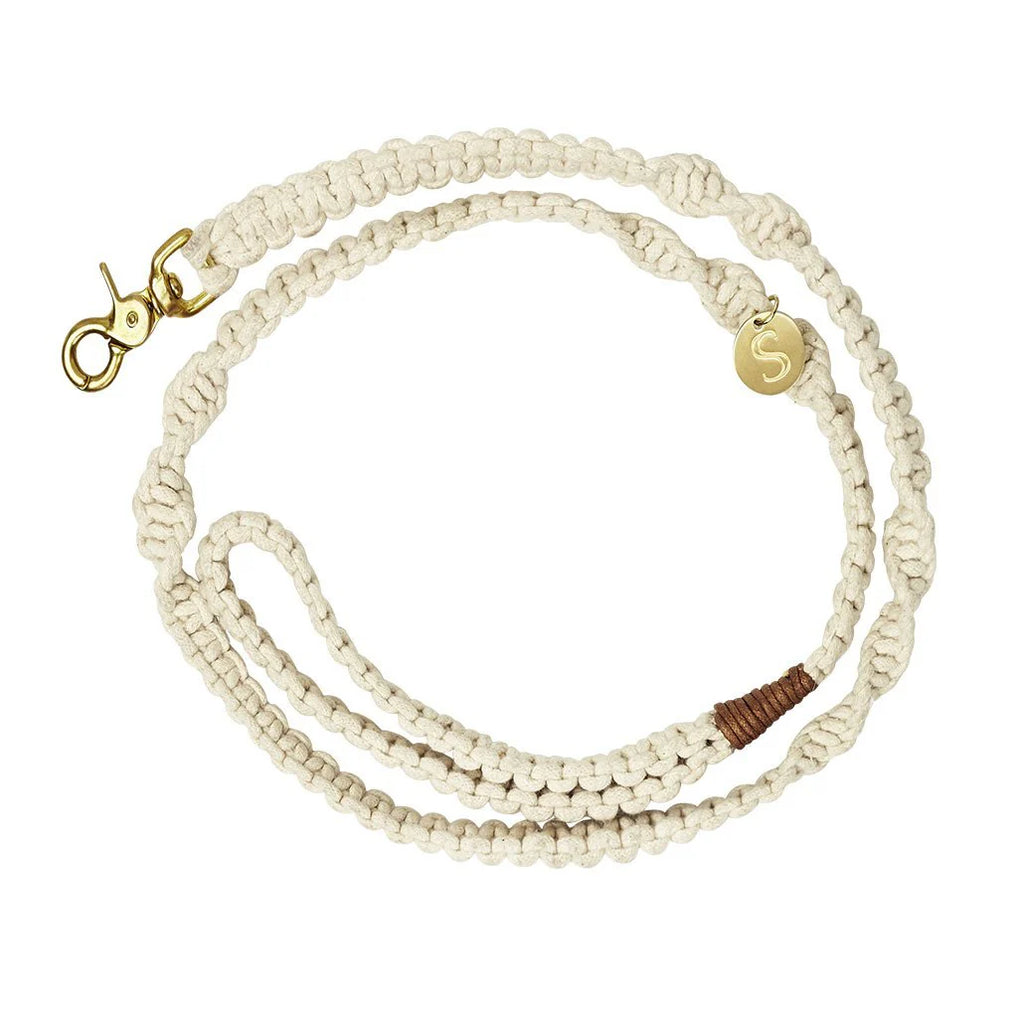 Macramé Originals Dog Lead - Natural