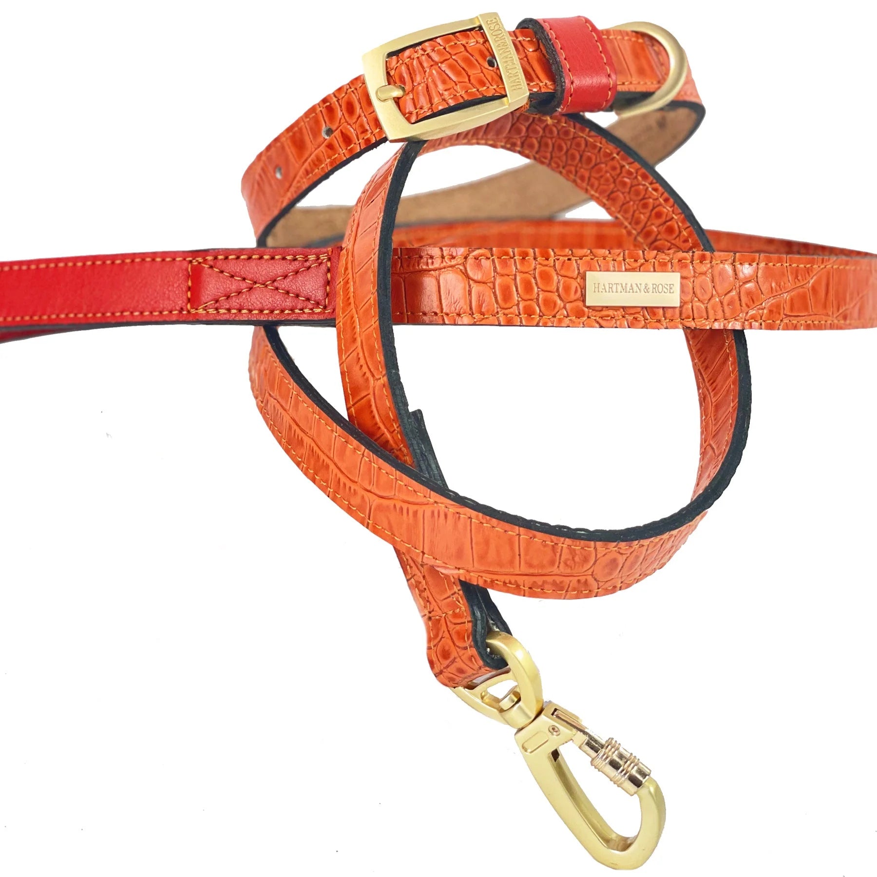 Cayman Dog Leash in Tangerine