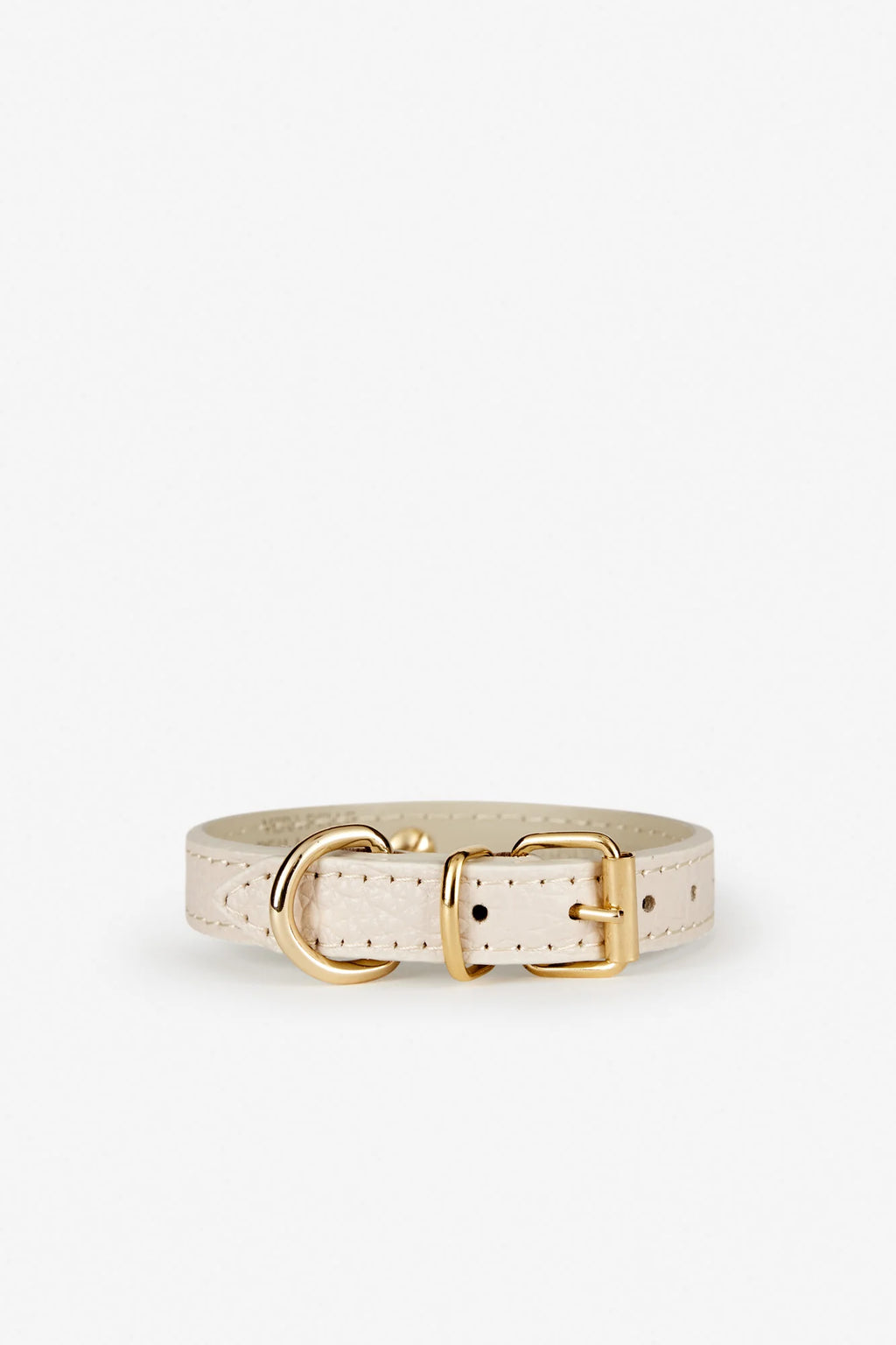 White Leather Juno Toy Dog Collar