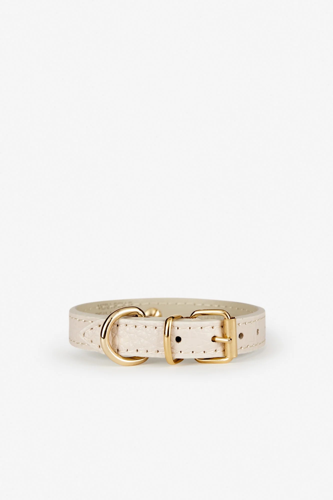 White Leather Juno Toy Dog Collar