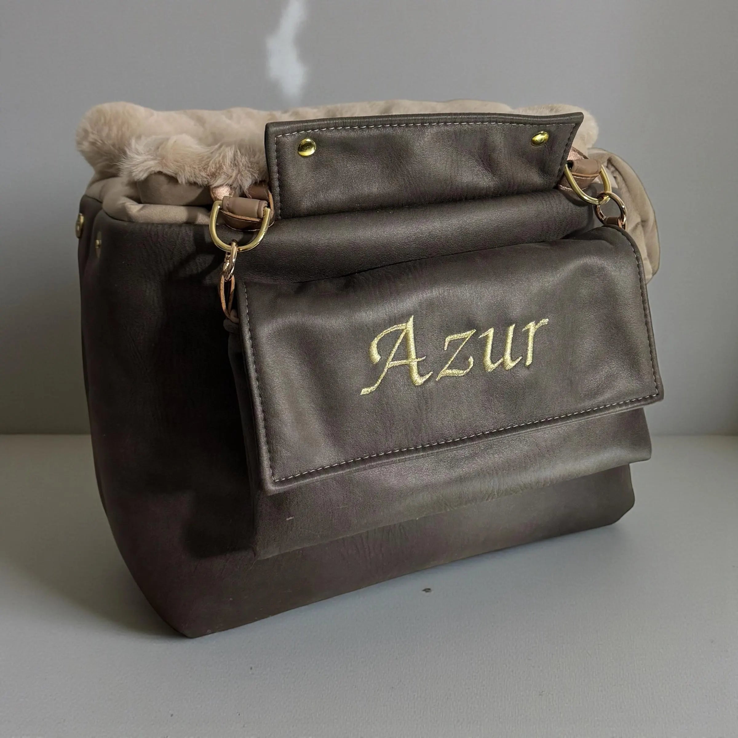Luxury Sherpa & Eco-Fur Dog Carrier