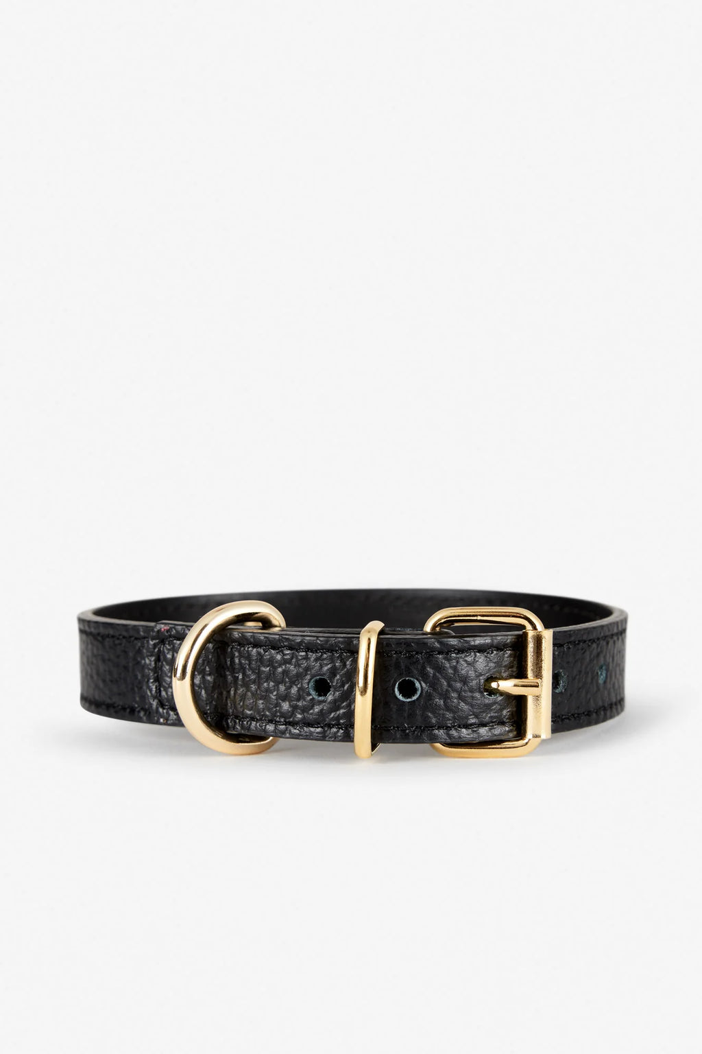 Black Leather Juno Dog Collar