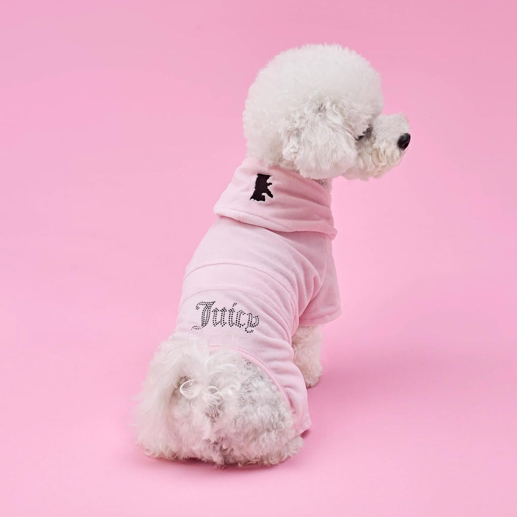 Juicy Couture - Hooded Pet Juicy Bling Velour Tracksuit