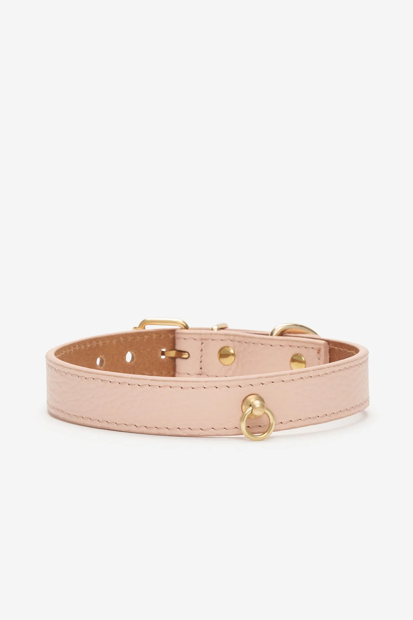 Peach Leather Juno Dog Collar