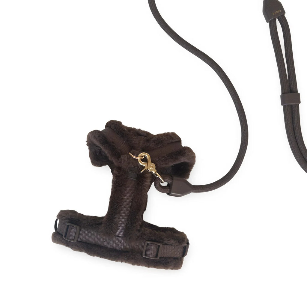 Comfort Furlowe Harness & Hands-Free Set - Mocha