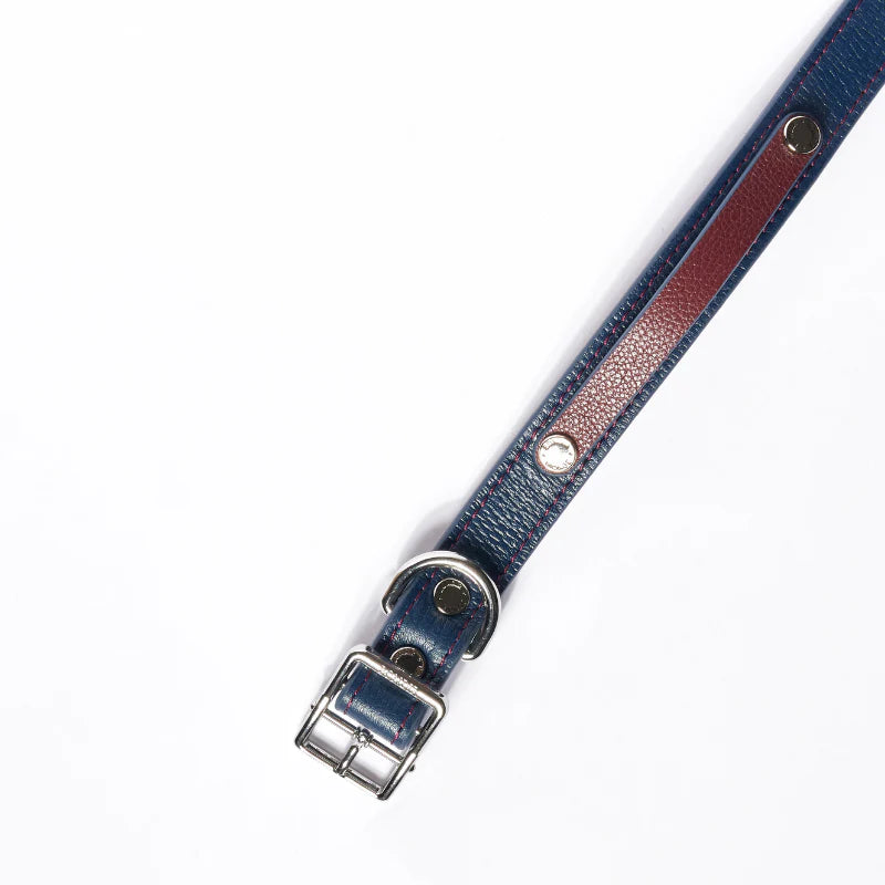 Slim Rosette Leather Collar