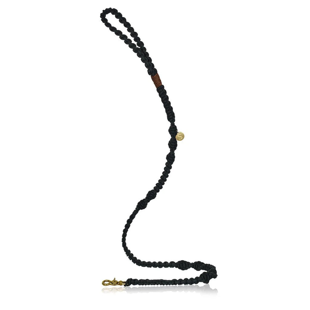 Macramé Originals Dog Lead - Black