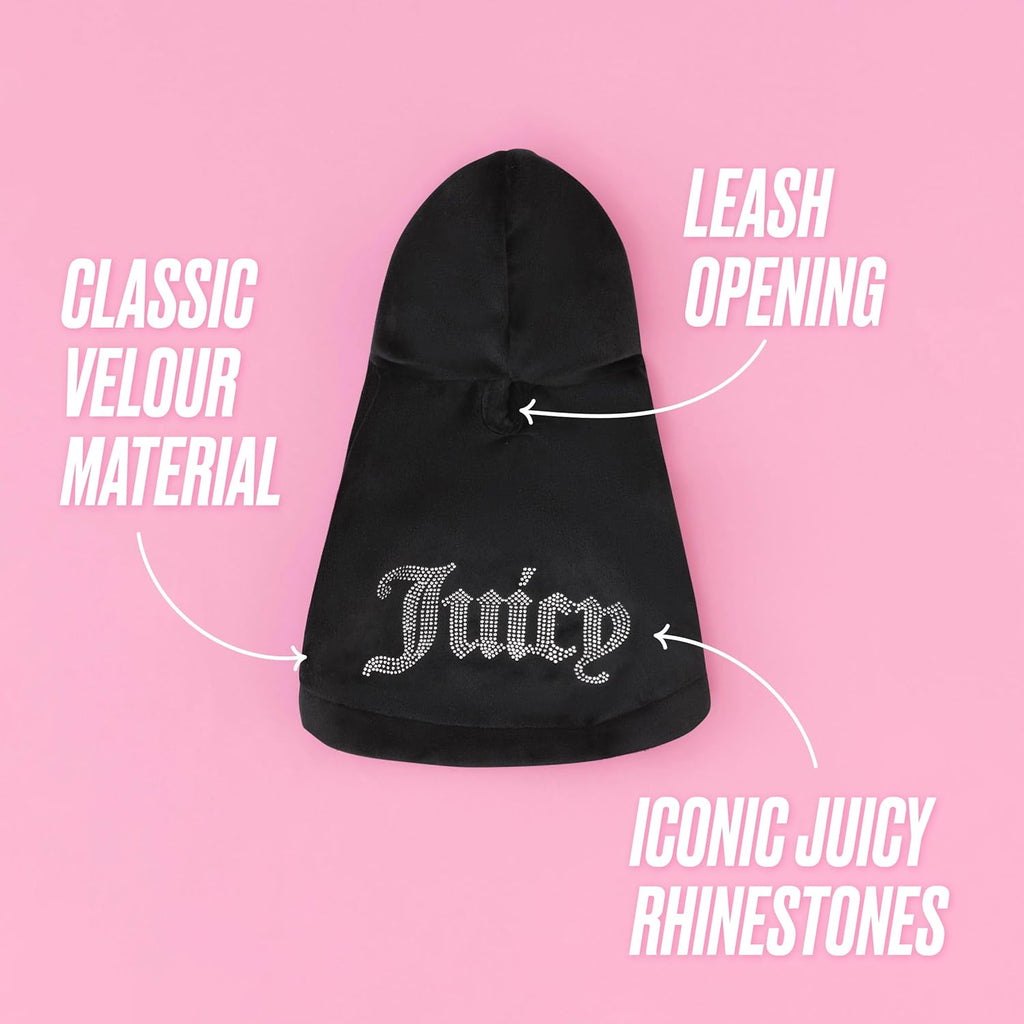 Juicy Couture - Hooded Pet Juicy Bling Velour Tracksuit