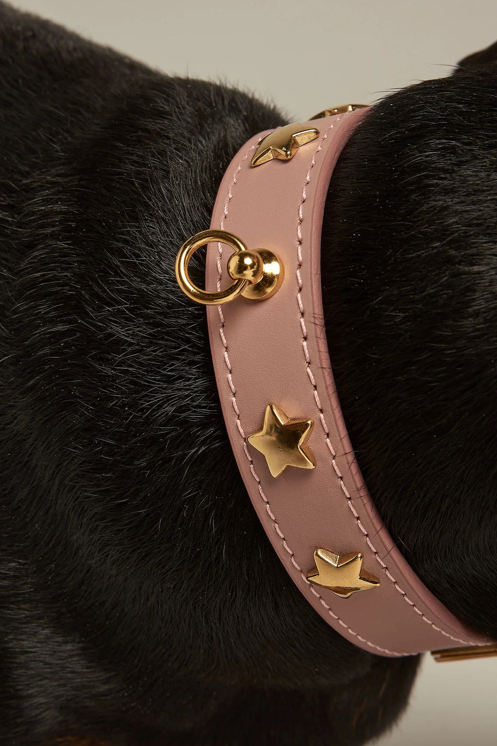 Pink Leather Nara Dog Collar