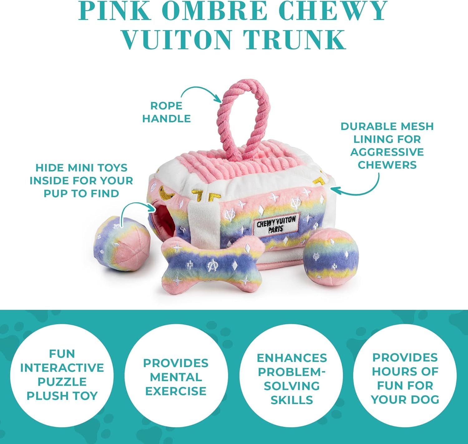 Chewy Vuiton Trunk - Pink Ombre 