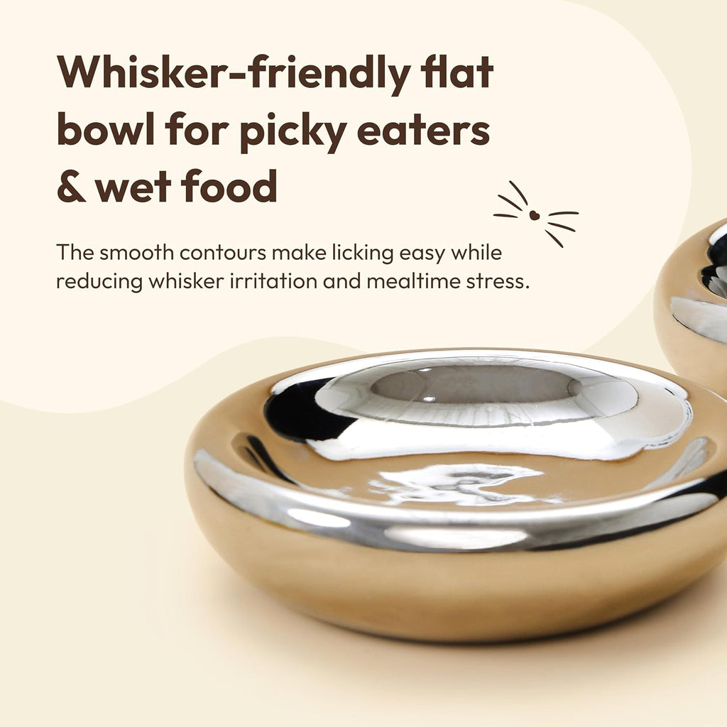 The Pebble Pet Bowl - Flat Chrome 