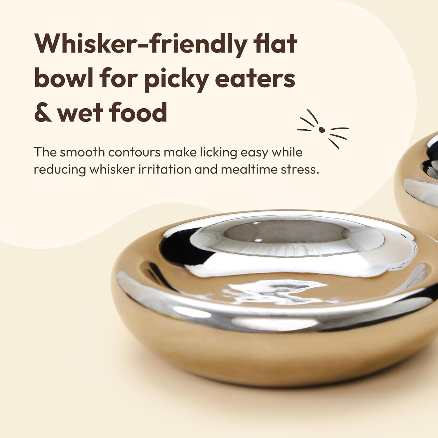 The Pebble Pet Bowl - Flat Chrome 