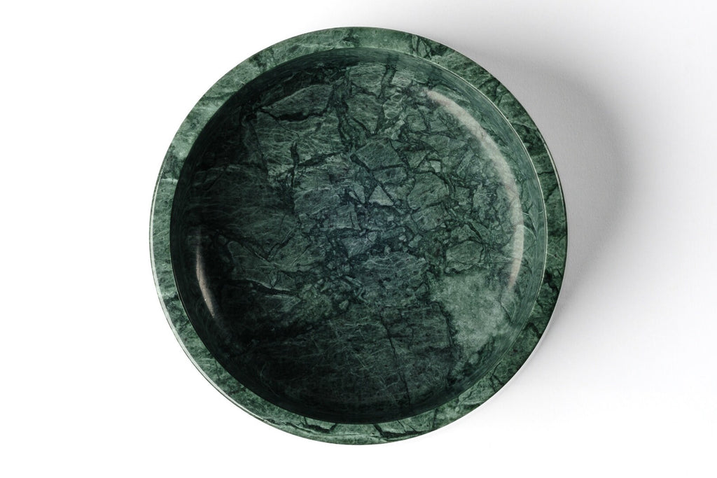 Verde Vivante Indian Green Marble Pet Bowl: Luxury Dog Bowl