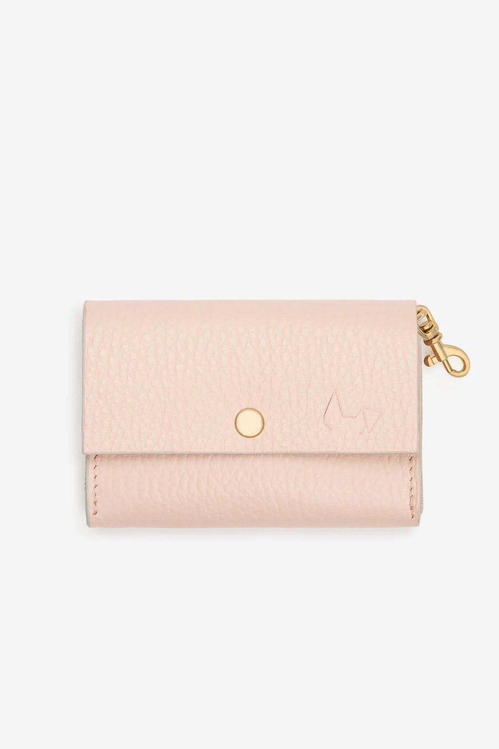 Peach Leather Juno Poop Bag Holder
