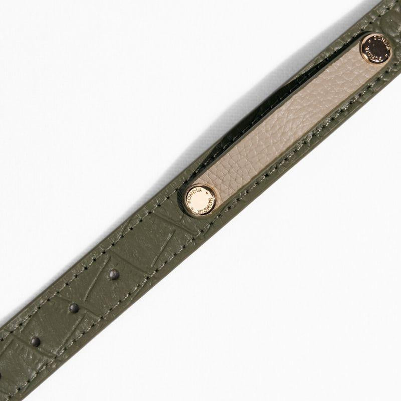 Slim Emerald Leather Collar