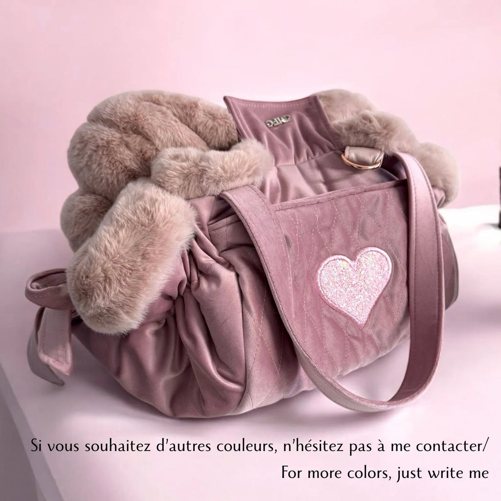 Luxury Pink Swarovski Dog Carrier Bag