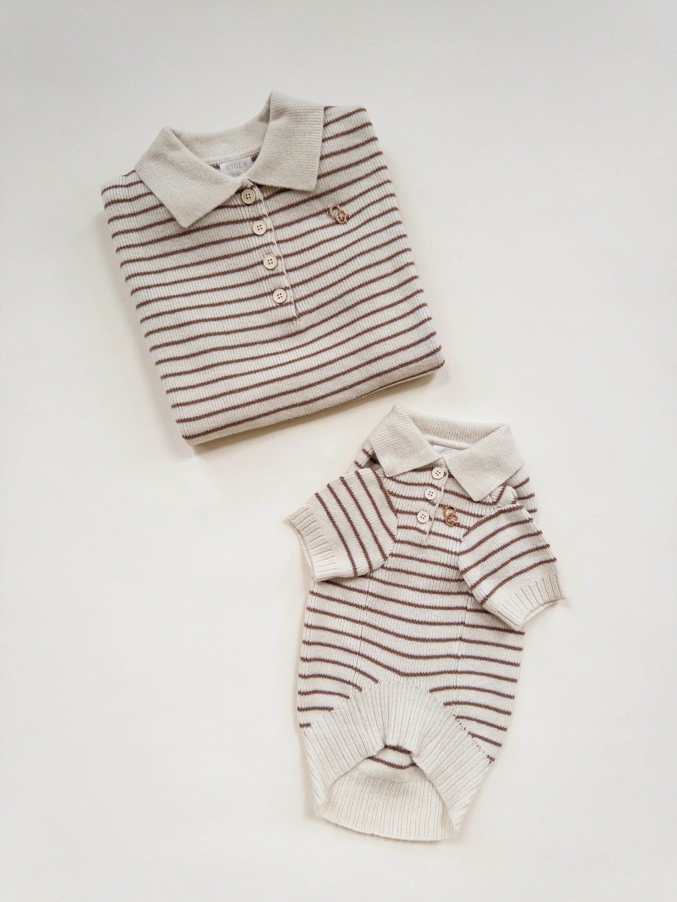 Rowe Knit Polo Set - Soft Oat
