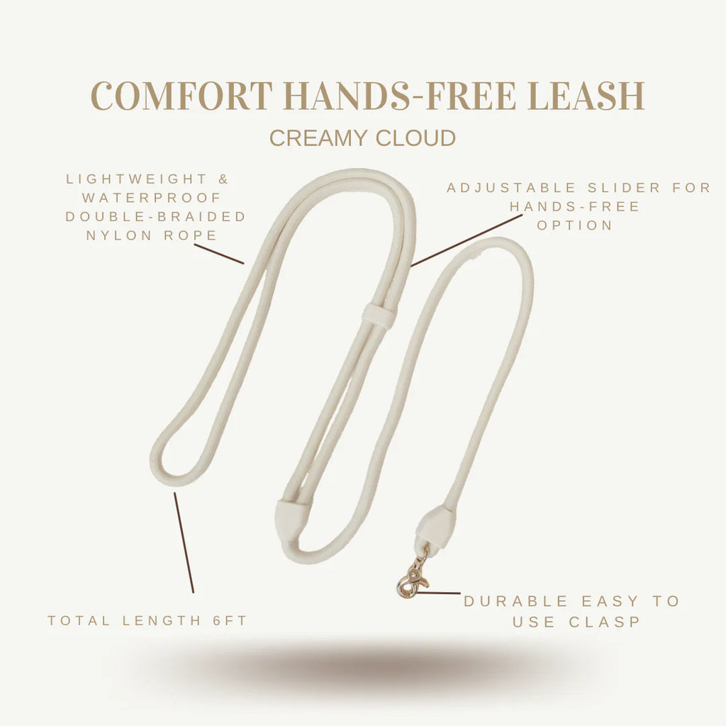 Comfort Teddy Harness & Hands-Free Set - Creamy Cloud